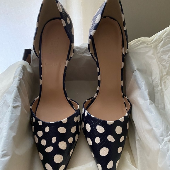 J.Crew Collection Elsie Dotted Snakeskin Pumps size 9 - Picture 3 of 6